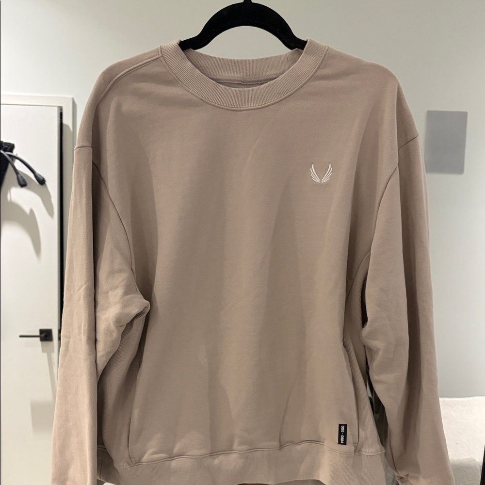 ASRV Men's Herringbone Beige Sweater